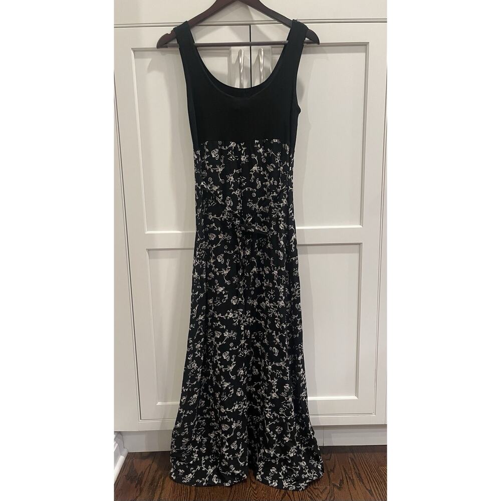 Naf Naf VTG Y2K maxi floral dress size S black